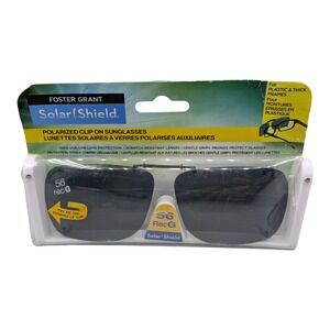 Foster Grant Solar Shield Polarized Clip On Sunglasses 56 Rec G Grey SGL8612